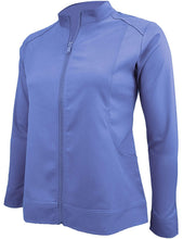 Load image into Gallery viewer, M&amp;M Scrubs Women&#39;s Ultra Soft Front Zip Warm-Up Scrub Jacket (5200) Ceil Blue