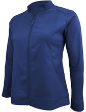 Load image into Gallery viewer, M&amp;M Scrubs Women&#39;s Ultra Soft Front Zip Warm-Up Scrub Jacket (5200) True Navy Blue