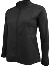 Load image into Gallery viewer, M&amp;M Scrubs Women&#39;s Ultra Soft Front Zip Warm-Up Scrub Jacket (5200) Black
