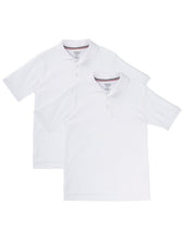 Load image into Gallery viewer, French Toast Boys Uniform Polo 2 Pack Short Sleeve Pique White