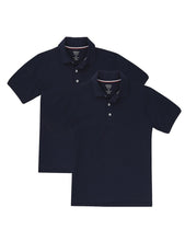 Load image into Gallery viewer, French Toast Boys Uniform Polo 2 Pack Short Sleeve Pique Navy