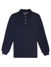 Load image into Gallery viewer, French Toast Boys&#39; Long-Sleeve Pique Polo Shirt Navy
