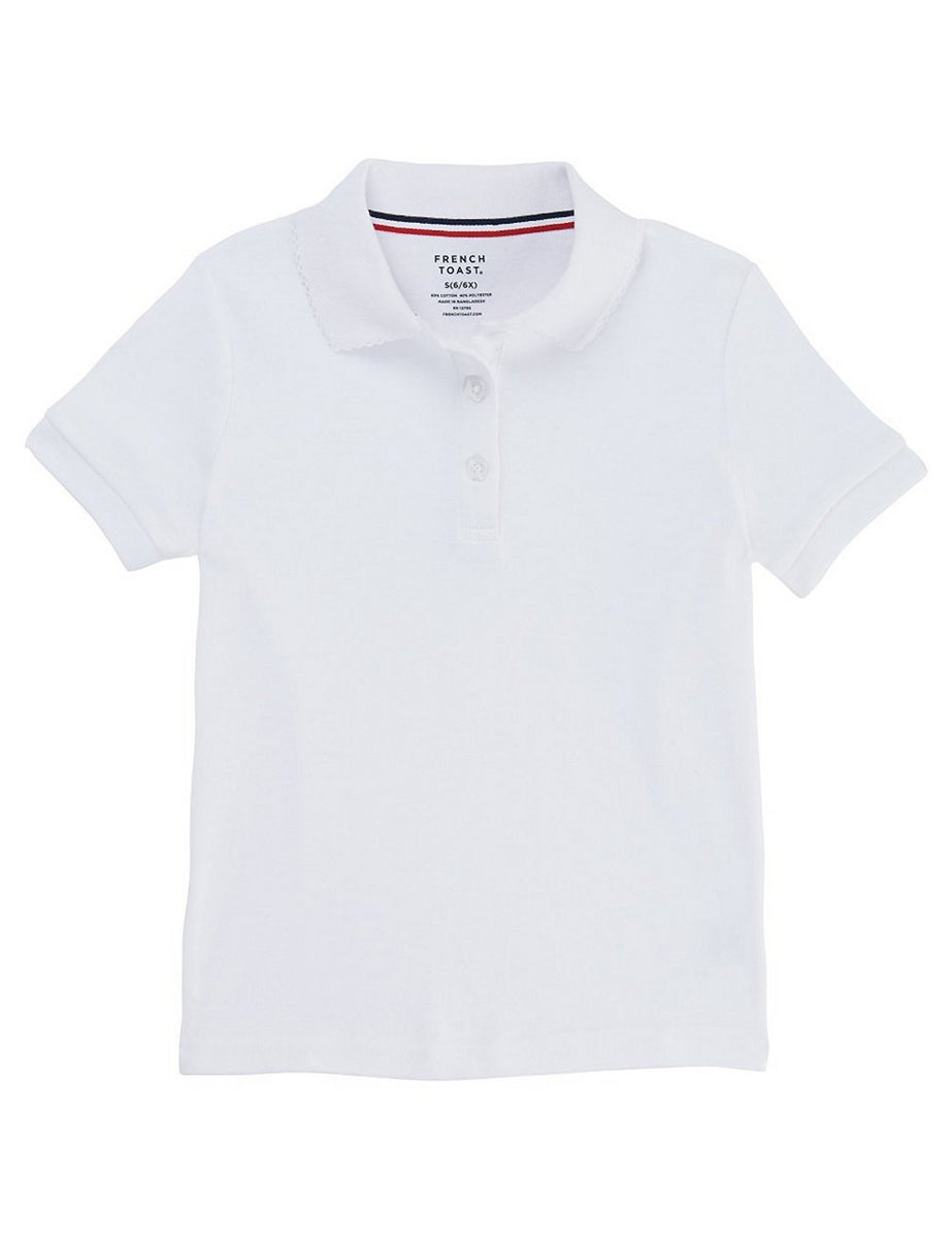 French Toast Girls' Short Sleeve Interlock Polo With Picot Collar – The ...