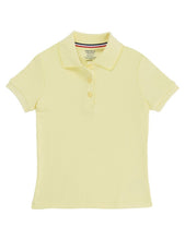 Load image into Gallery viewer, French Toast Girls&#39; Short Sleeve Interlock Polo With Picot Collar Yellow