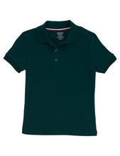 Load image into Gallery viewer, French Toast Girls&#39; Short Sleeve Interlock Polo With Picot Collar Hunter