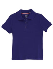 Load image into Gallery viewer, French Toast Girls&#39; Short Sleeve Interlock Polo With Picot Collar Purple