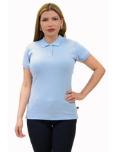 Load image into Gallery viewer, BHSC Uniform Juniors? Short Sleeve Stretch Pique Polo Shirt Light Blue

