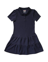 Load image into Gallery viewer, French Toast Girls&#39; Ruffled Pique Dress Navy