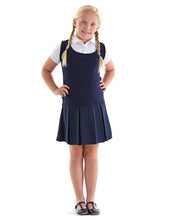 Load image into Gallery viewer, French Toast Girls&#39; Twofer Pleated Dress Navy