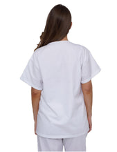 Load image into Gallery viewer, Lizzy-B V-neck Scrub Top White
