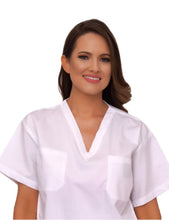 Load image into Gallery viewer, Lizzy-B V-neck Scrub Top White
