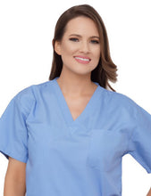 Load image into Gallery viewer, Lizzy-B V-neck Scrub Top Light Blue
