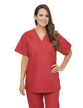 Load image into Gallery viewer, Lizzy-B V-neck Scrub Top Brick

