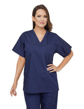 Load image into Gallery viewer, Lizzy-B V-neck Scrub Top Navy
