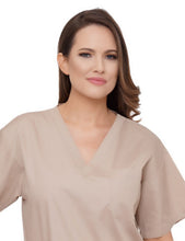 Load image into Gallery viewer, Lizzy-B V-neck Scrub Top Khaki

