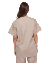 Load image into Gallery viewer, Lizzy-B V-neck Scrub Top Khaki
