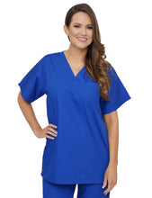 Load image into Gallery viewer, Lizzy-B V-neck Scrub Top Royal
