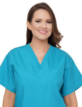 Load image into Gallery viewer, Lizzy-B V-neck Scrub Top Teal
