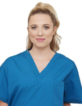 Load image into Gallery viewer, Lizzy-B V-neck Scrub Top (3 Pockets) Caribbean
