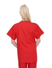 Load image into Gallery viewer, Lizzy-B V-neck Scrub Top (3 Pockets) Red

