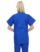 Load image into Gallery viewer, Lizzy-B V-neck Scrub Top (3 Pockets) Royal
